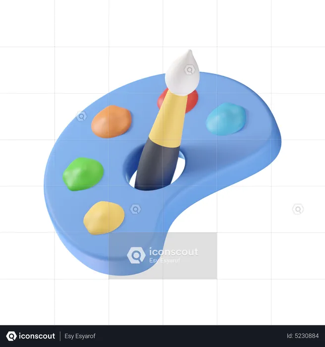 Farbpalette  3D Icon