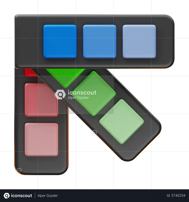 Farbpalette  3D Icon