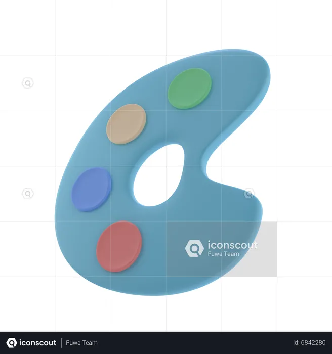 Farbpalette  3D Icon