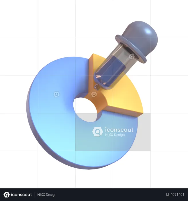 Farbpipette  3D Illustration