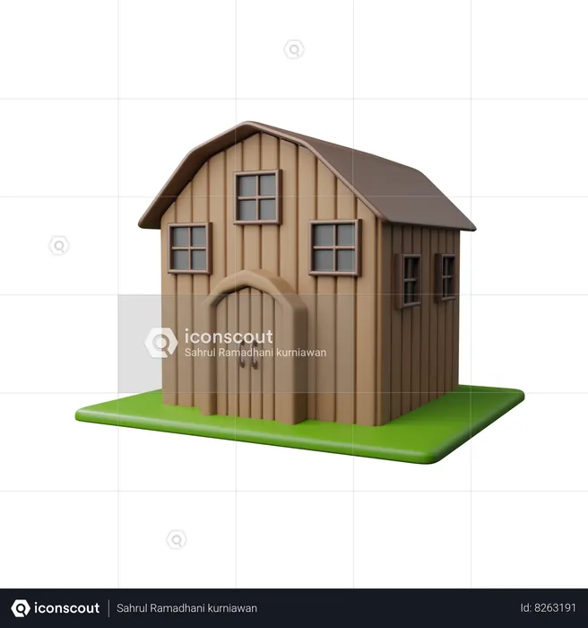 Farm barn  3D Icon