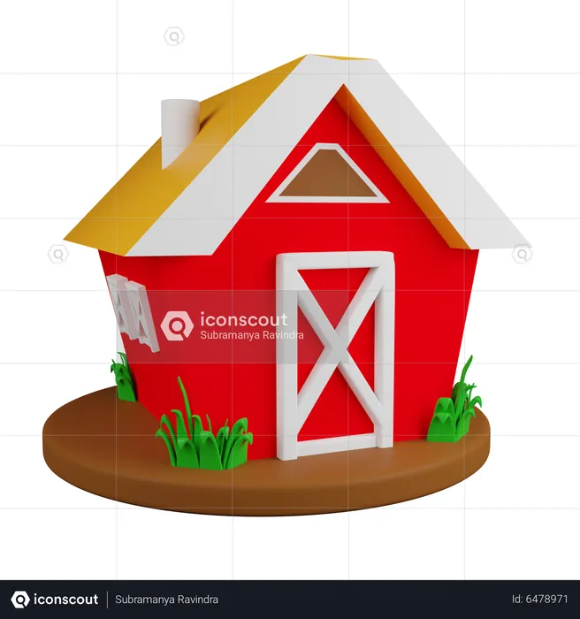 Farm Barn  3D Icon