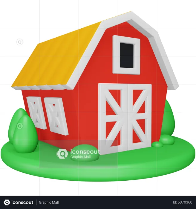 Farm Barn  3D Icon