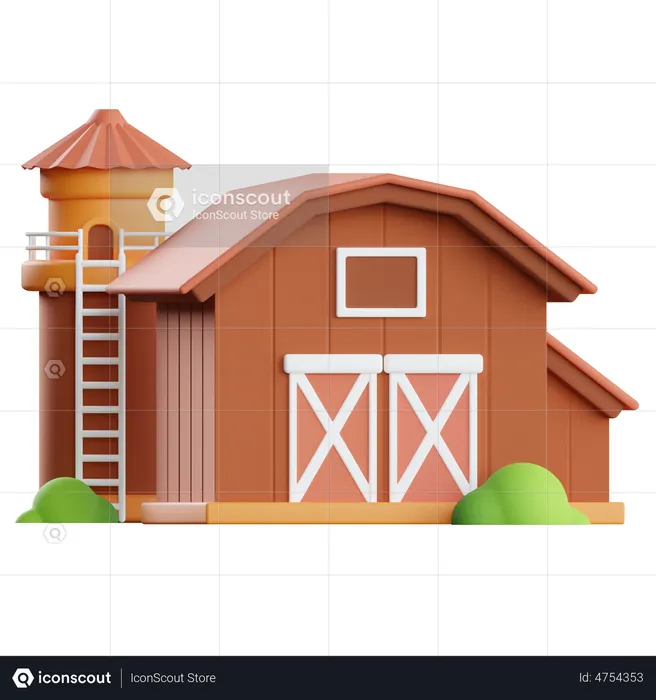 Farm Barn  3D Illustration