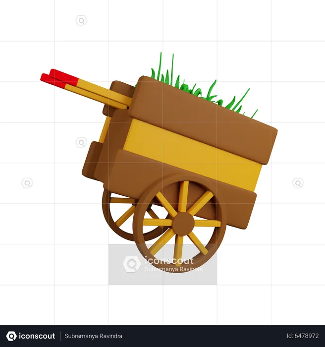 Farm Cart  3D Icon