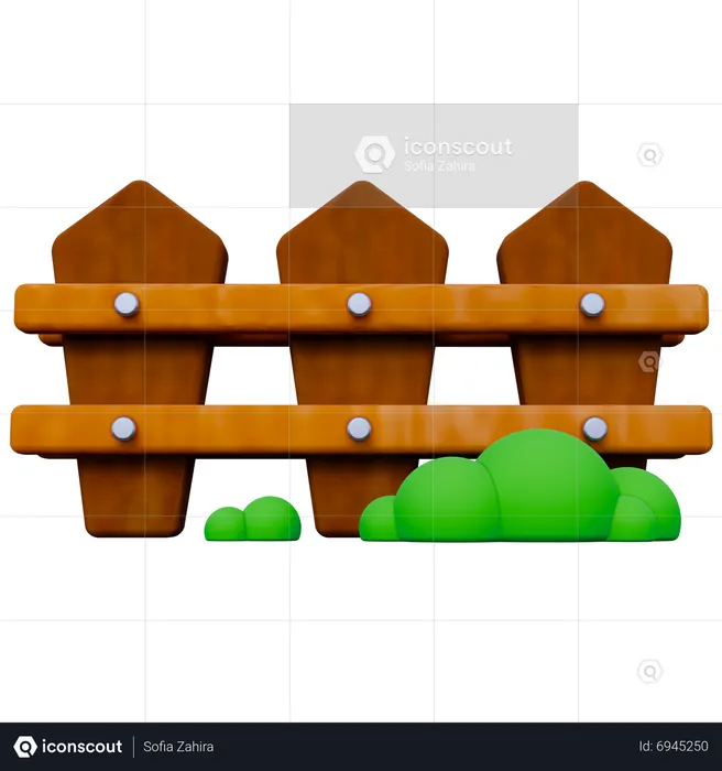 Farm Fence  3D Icon