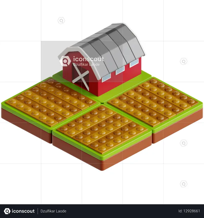Farm Field  3D Icon