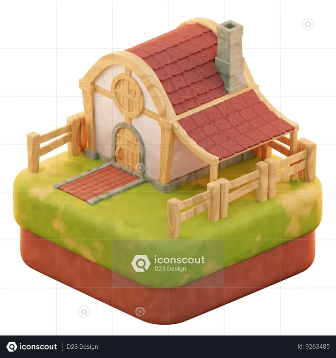 Farm House  3D Icon