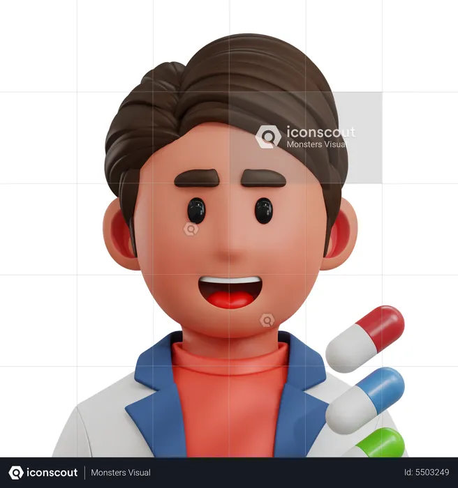 Farmacéutico  3D Icon