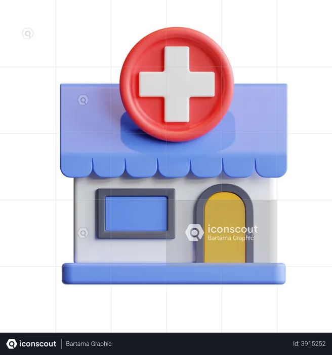 Farmacia  3D Illustration