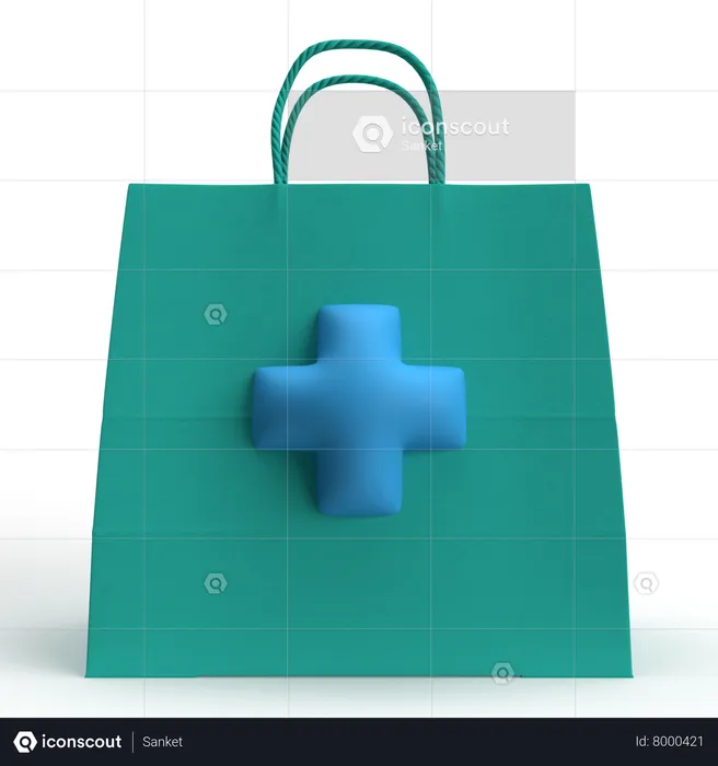 Compras en farmacia  3D Icon