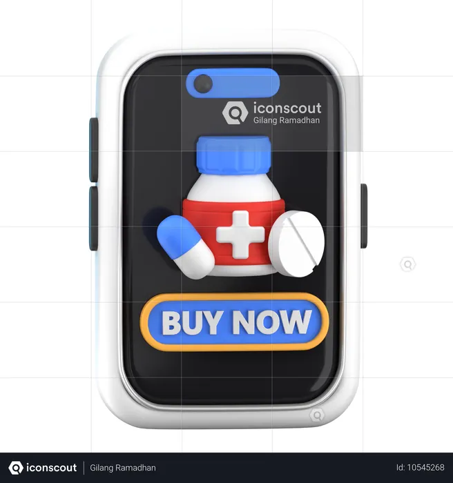 Farmácia on-line  3D Icon