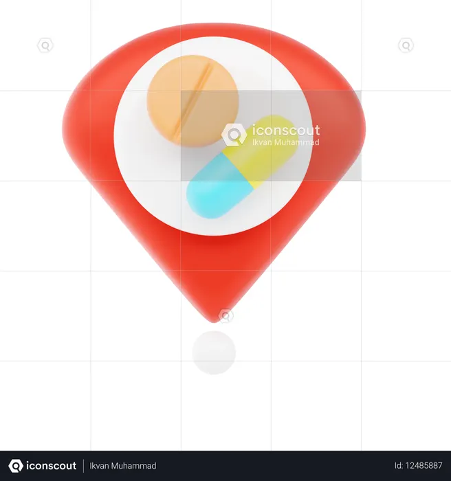 Alfiler de farmacia  3D Icon