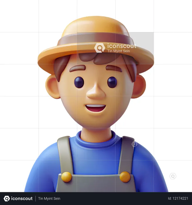 Farmer Avatar  3D Icon