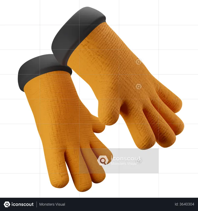 Farming Gloves  3D Illustration