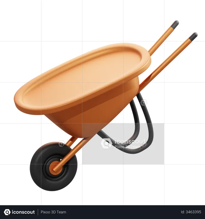 Farming Wheelbarrow  3D Illustration