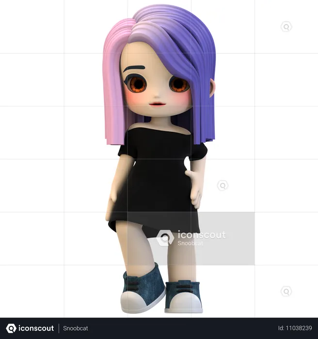 Fashion Model  3D Icon