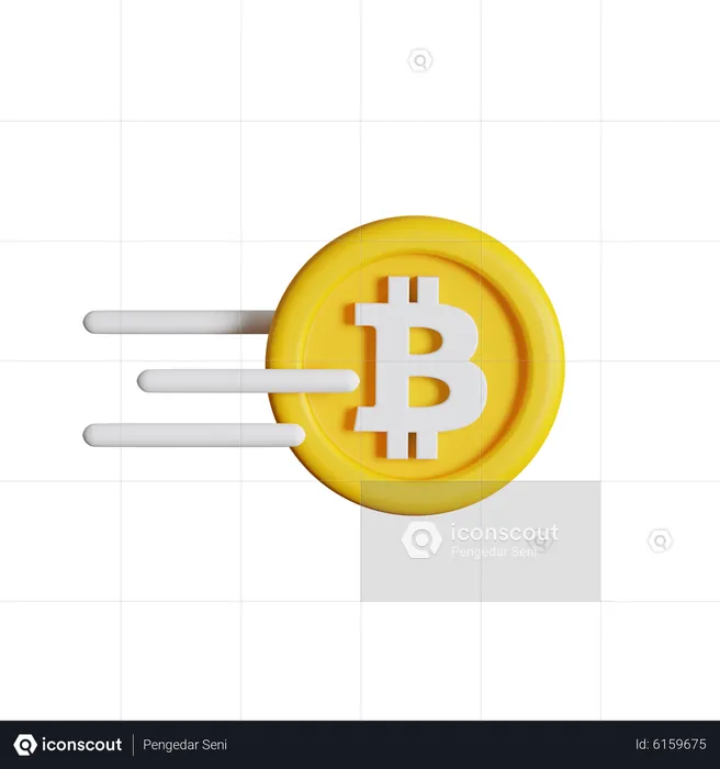 Fast Bitcoin  3D Icon