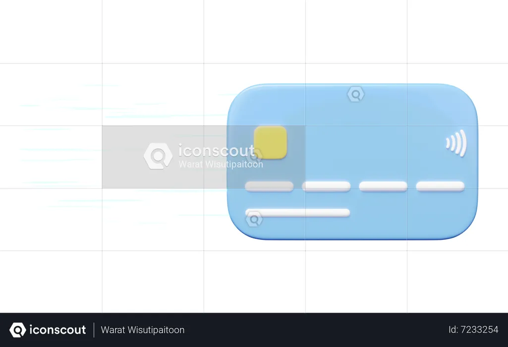 Fast Card Payment  3D Icon