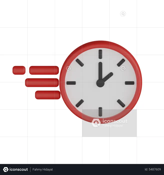 Fast Clock  3D Icon