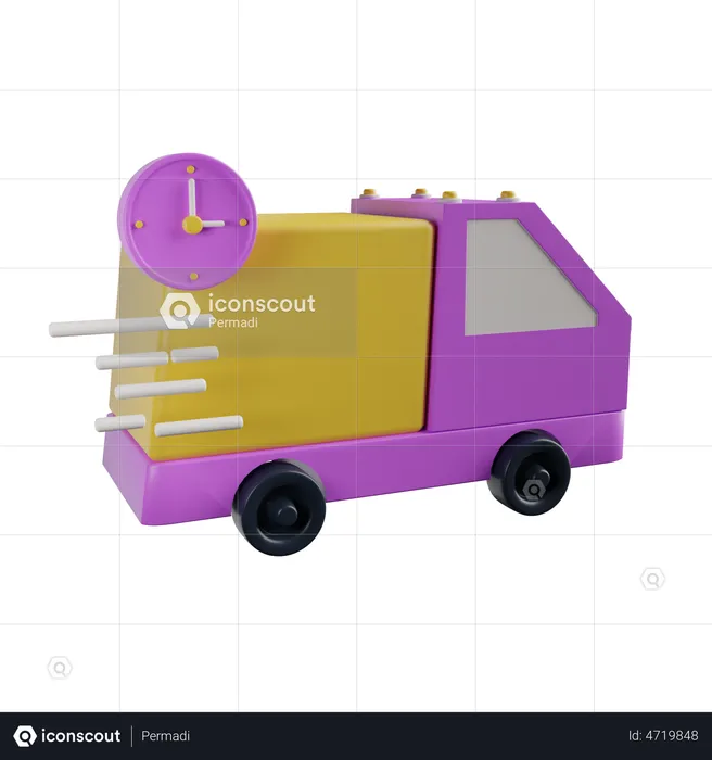 Fast Delivery Courier  3D Illustration