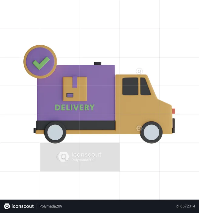 Fast Delivery Done  3D Icon