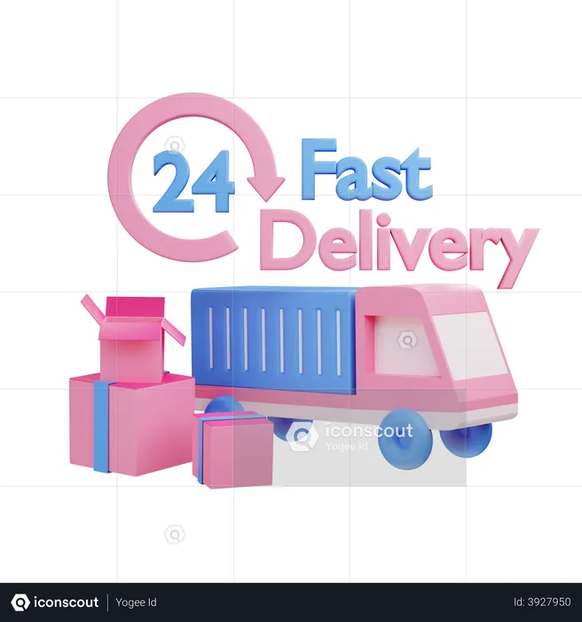 Fast Delivery service  3D Illustration