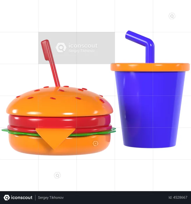 Fast Food  3D Illustration