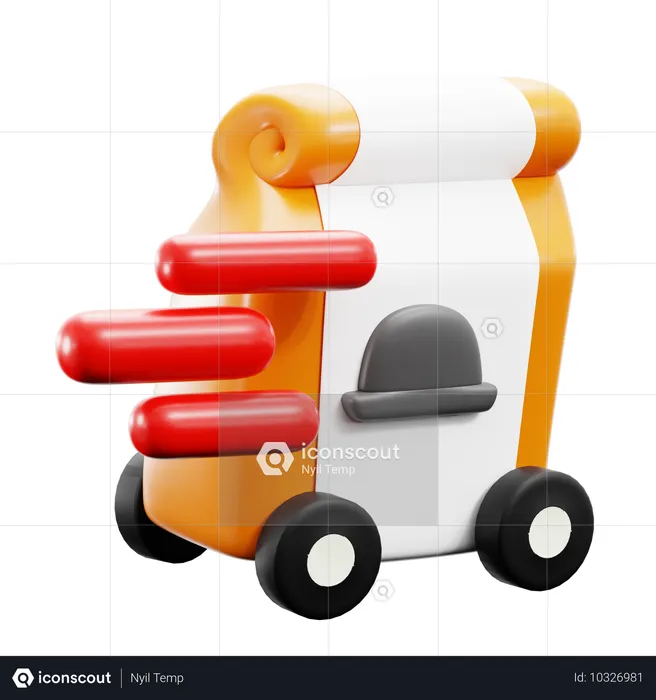 Fast Food Delivery  3D Icon