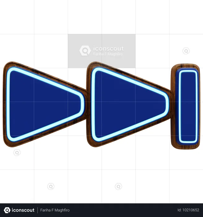 Fast Forward Button  3D Icon