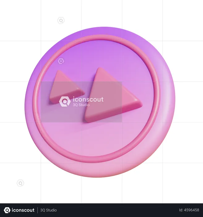 Fast Forward Button  3D Illustration