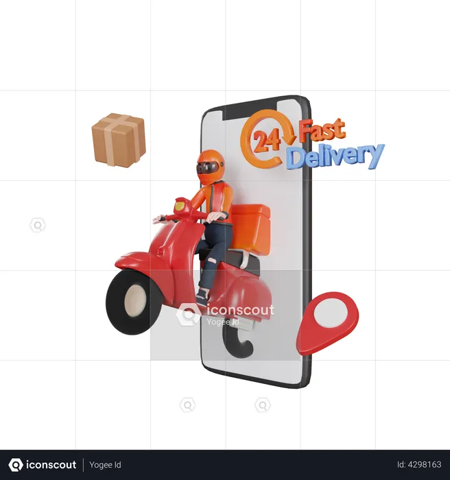 Fast Home Delivery  3D Illustration