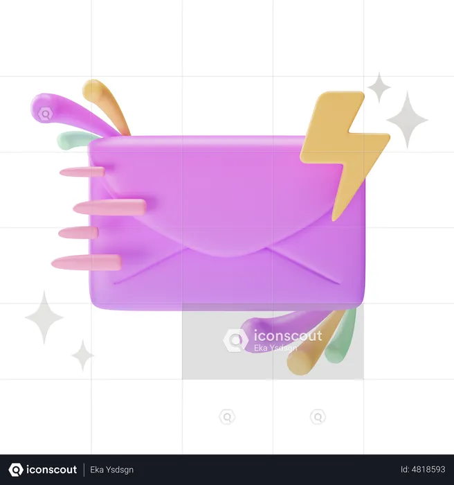 Fast Mail  3D Icon