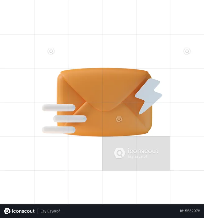 Fast Mail  3D Icon