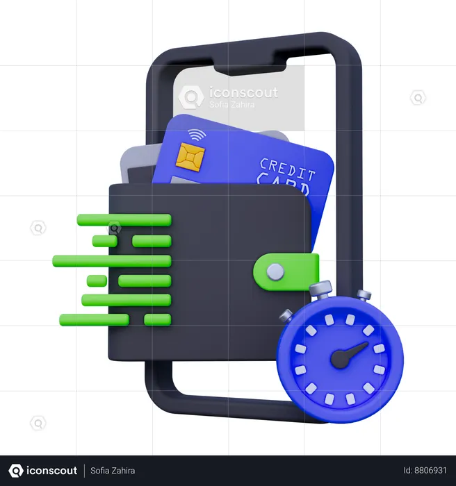 Fast Payment  3D Icon