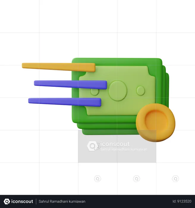 Fast transfer  3D Icon