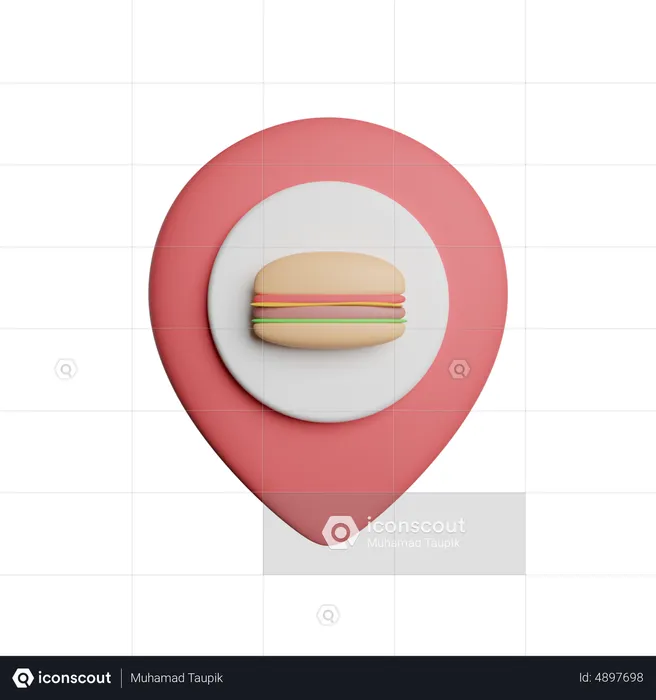 Fastfood-Standort  3D Icon