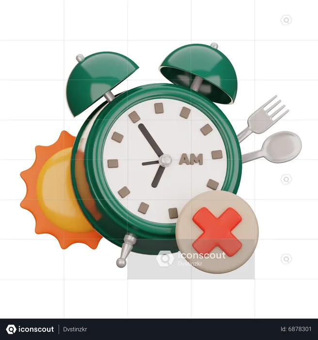 Fasting Time  3D Icon