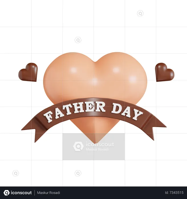 Fathers Day  3D Icon