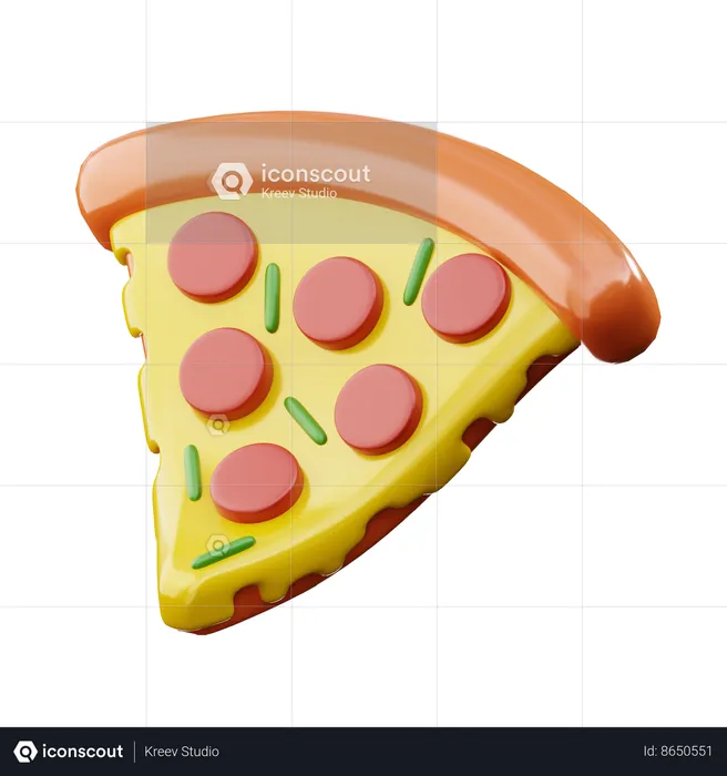 Fatia de pizza  3D Icon