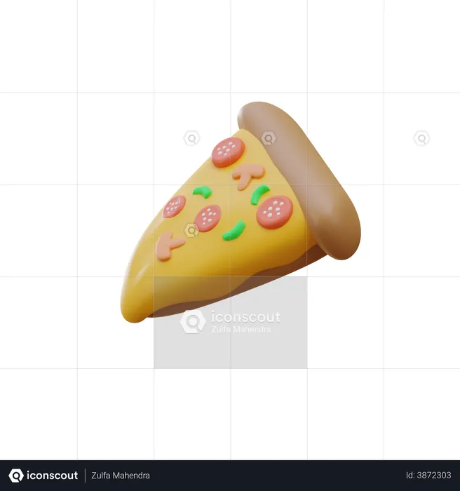 Fatia de pizza  3D Icon