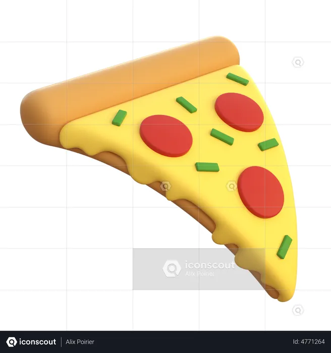 Fatia de pizza  3D Icon