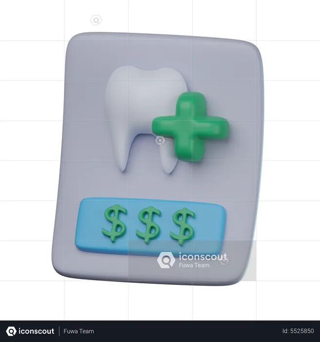 Fatura do dentista  3D Icon