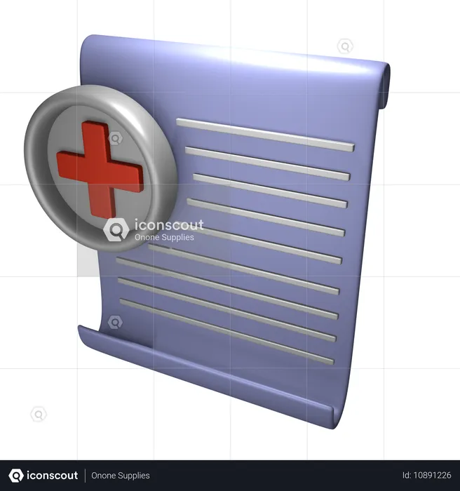 Fatura hospitalar  3D Icon