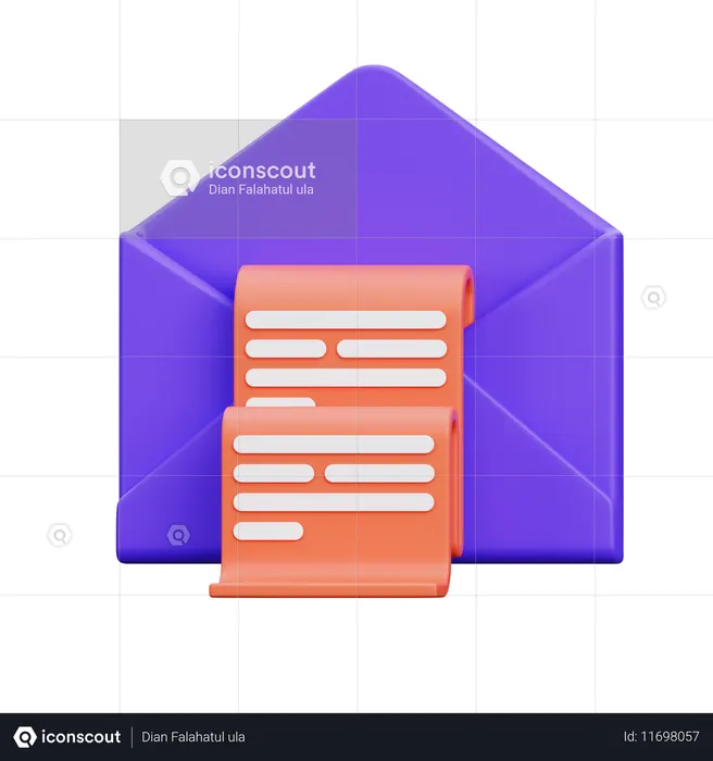Correio de conta  3D Icon