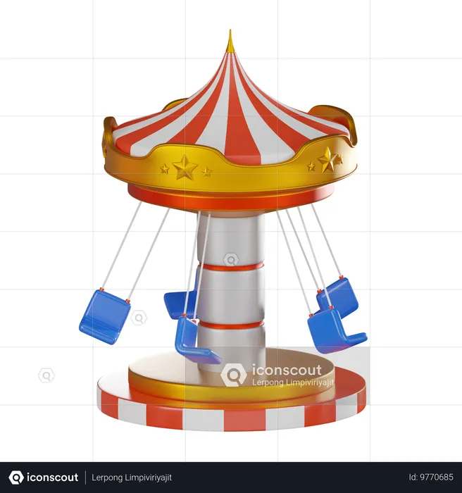 Chaise carrousel  3D Icon