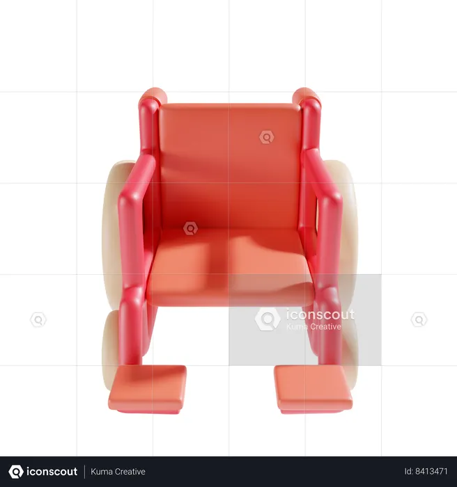 Fauteuil roulant  3D Icon