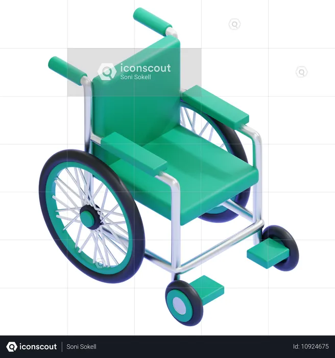Fauteuil roulant  3D Icon