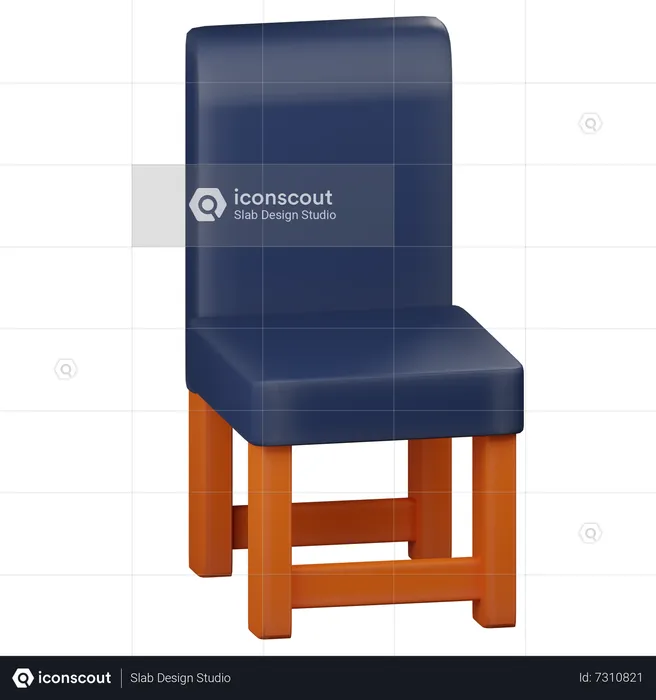 Chaise sans bras  3D Icon