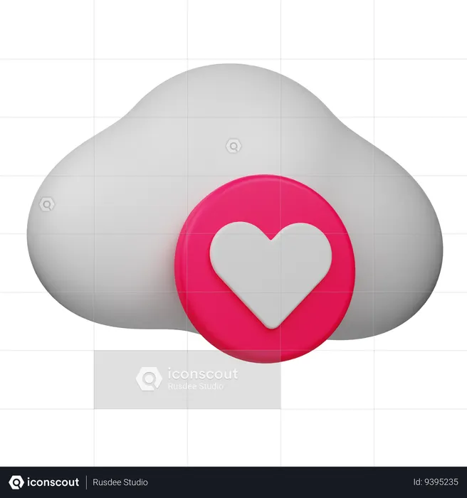 Favorite Cloud  3D Icon